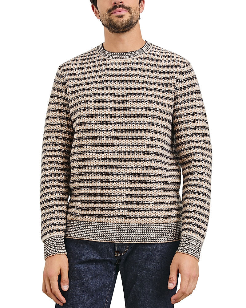 Rails Carrick Crewneck Sweater In Navy Oat Stripe