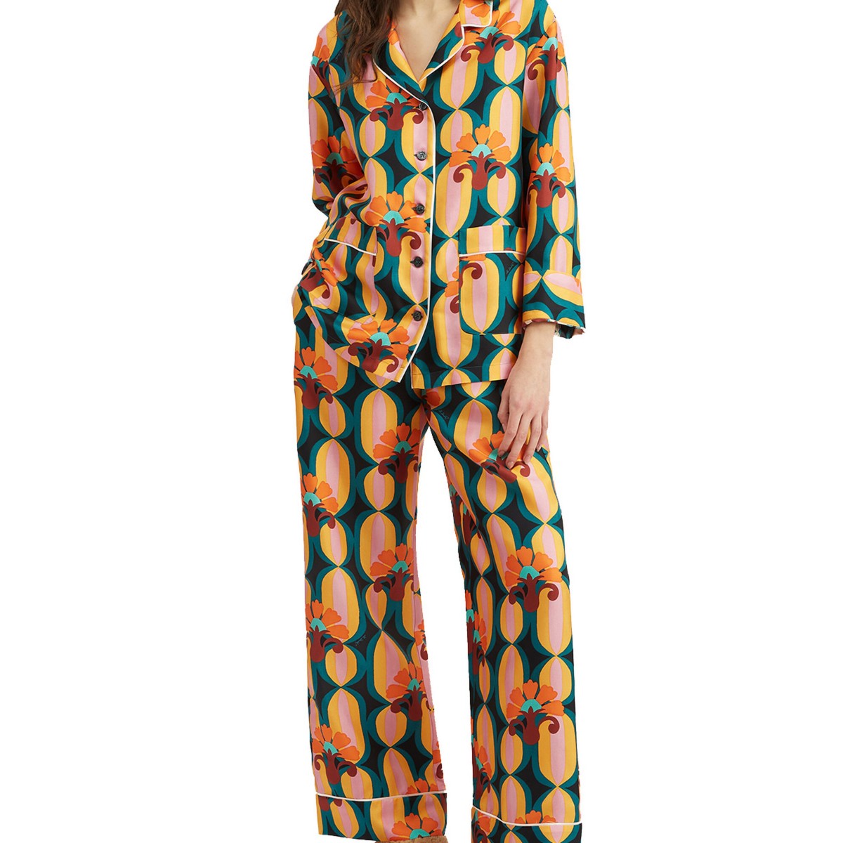La Doublej La DoubleJ Arcturus Blue Petro Pajama Pants in Arcturus Blue Petrol