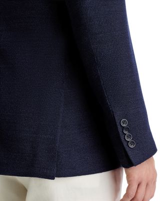 Wool Pique Jersey Slim Fit Unstructured Sport Coat