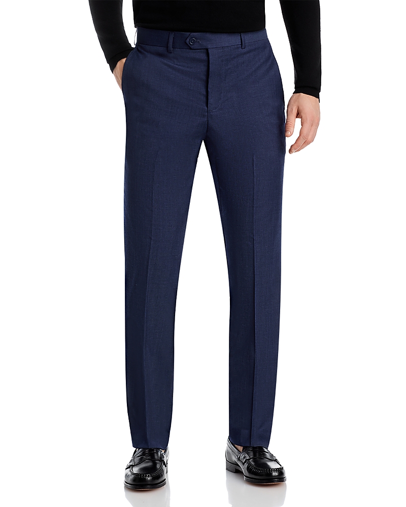 The Men's Store At Bloomingdale's Performance Wool Regular Fit Dress Pants - Exclusive In Blue