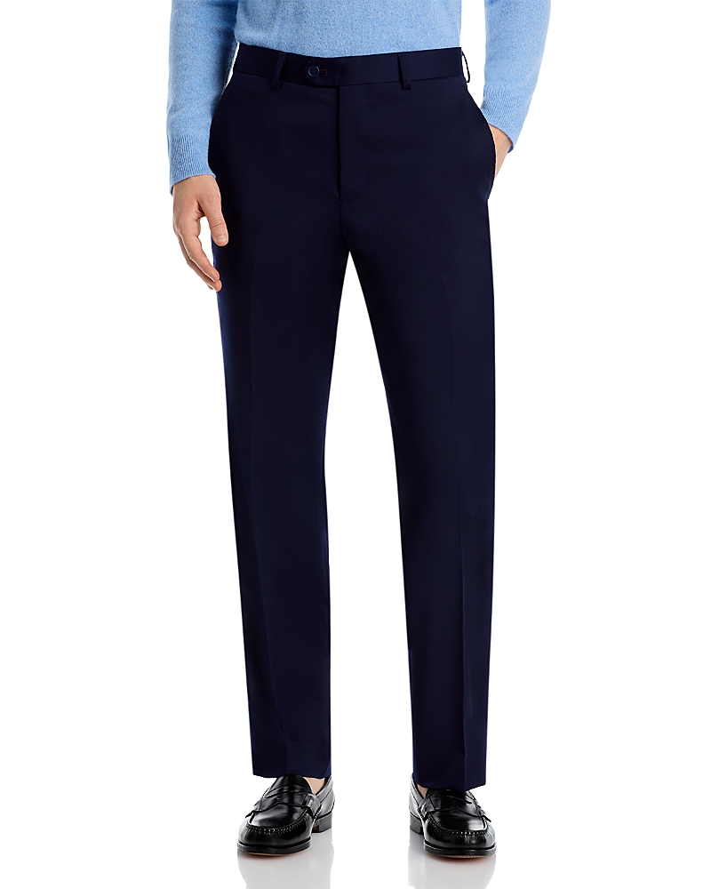 The Men's Store At Bloomingdale's Performance Wool Regular Fit Dress Pants - Exclusive In Navy