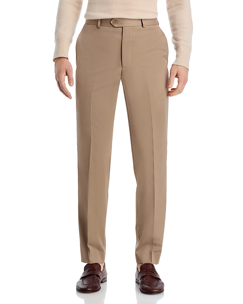 The Men's Store At Bloomingdale's Performance Wool Regular Fit Dress Pants - Exclusive In Tan