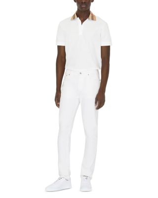 Cody Cotton Piqué Check Collar Slim Fit Polo Shirt 