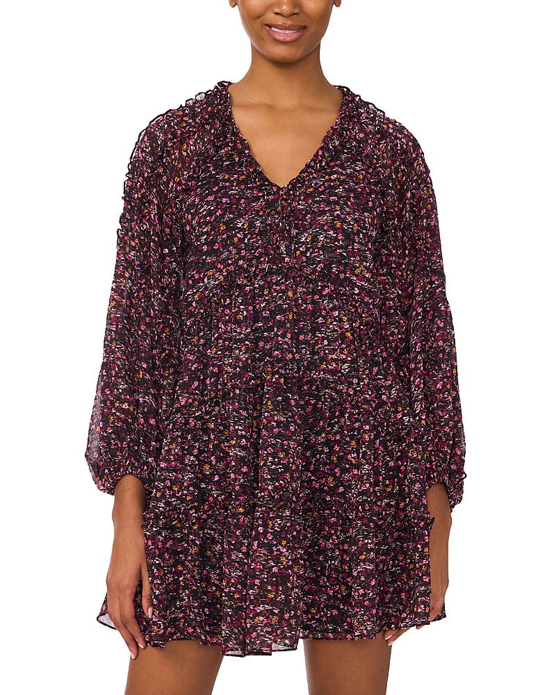 CECE CECE SHORT PUFF SLEEVE DRESS