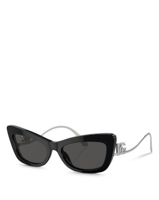 NEW DOLCE & GABBANA DG4467B Cat Eye Sunglasses - Black Frame, Dark Grey Lenses Dolce & Gabbana DG4467B Sunglasses Women main image 3