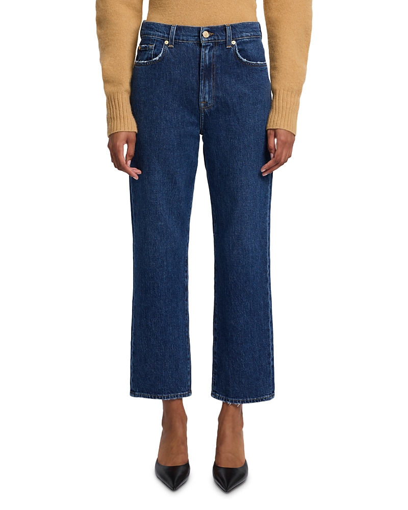 7 For All Mankind Logan Stovepipe High Rise Jeans in Juicy
