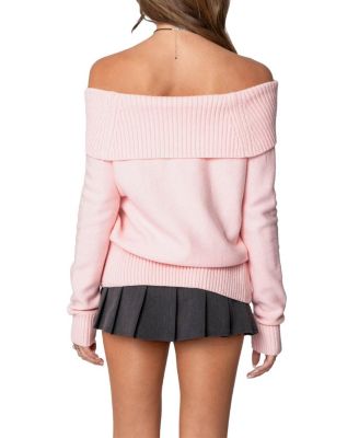  Marilyn Buckled Off Shoulder Sweater