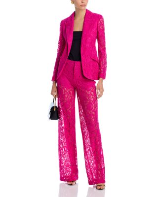 Chamberlain Lace Blazer, Aislin Lace Bralette Top & Livvy Lace Straight Leg Trousers