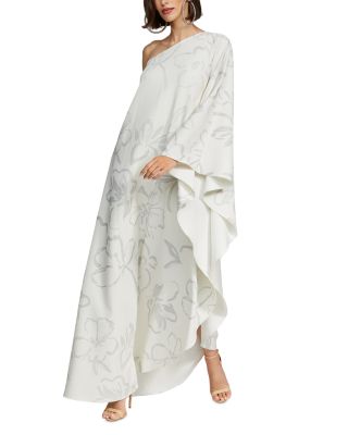 Nevean Floral Crepe Caftan Dress