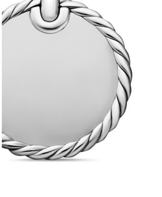 Sterling Silver Elements&reg; Diamond Pav&eacute; Disc Pendant