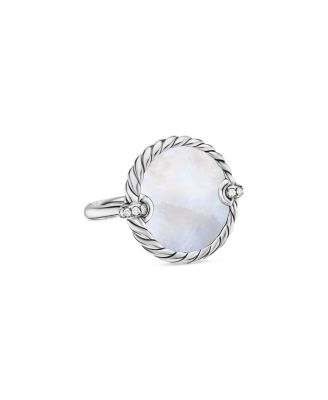 David Yurman - Sterling Silver DY Elements&reg; Mother-of-Pearl & Diamond Ring
