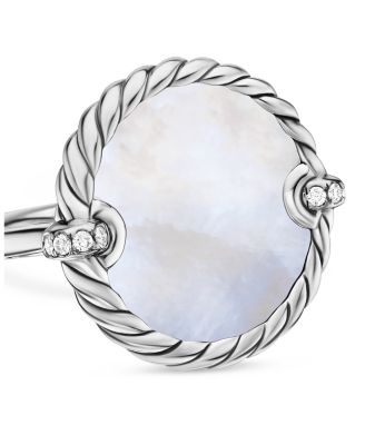  David Yurman Sterling Silver DY Elements&reg; Stone and Diamond Ring