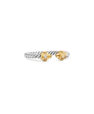 Sterling Silver & 14K Yellow Gold Renaissance Ring with Diamonds