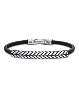 David Yurman - Chevron Leather ID Bracelet