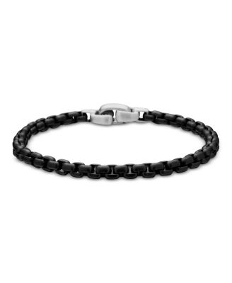 David Yurman - Men's Box Chain Bracelet in Darkened Stainless Steel, 5mm