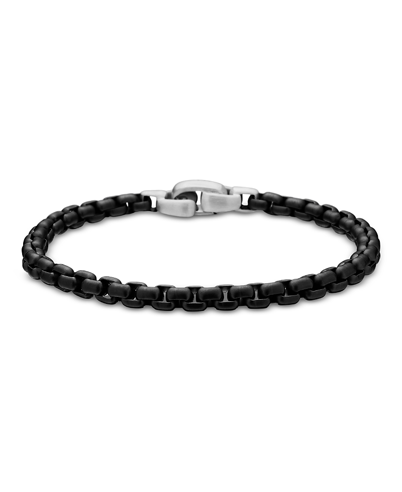 David Yurman Men's Box Chain Bracelet in Darkened Stainless Steel, 5mm