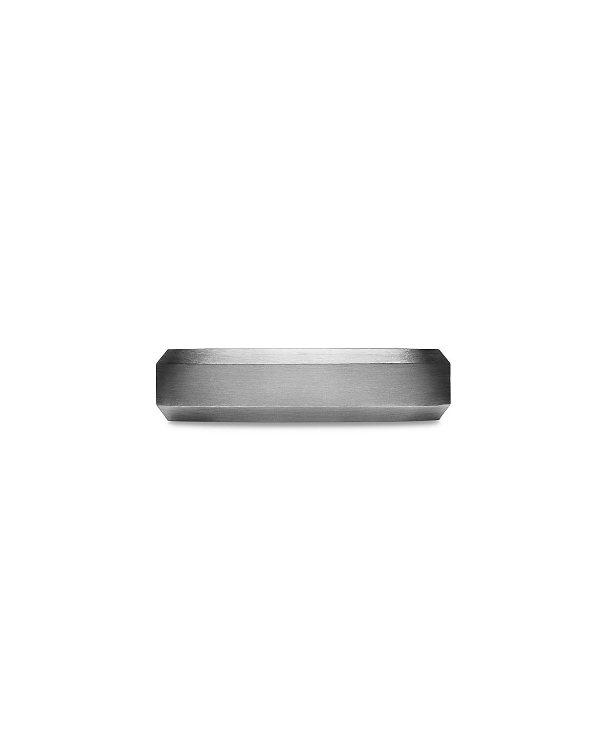 David Yurman Men's Gray Titanium Wedding Beveled Band Ring