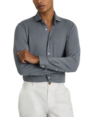 REISS - Bobby Cutaway Button Front Shirt