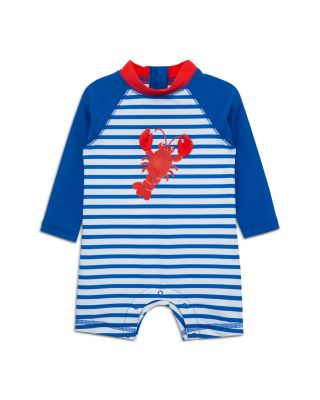 Little Me - Boys' Lobster Long Sleeve Rash Guard One Piece Swimsuit - Baby