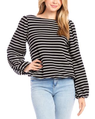 Karen Kane - Stripe Boat Neck Top