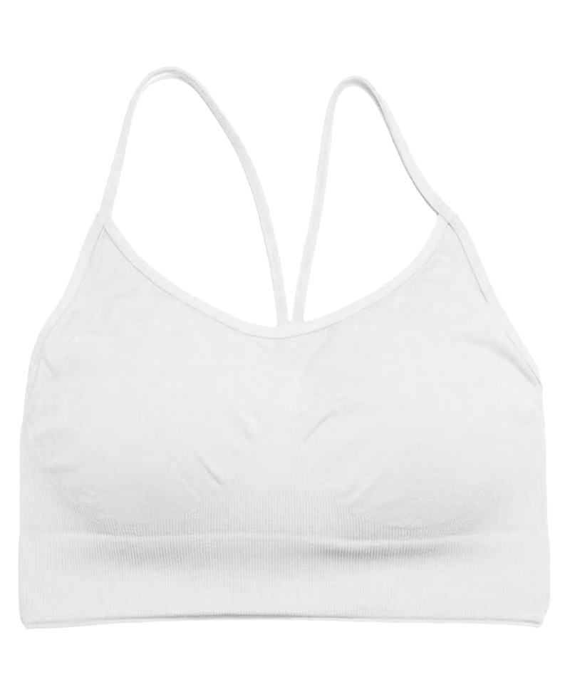 Malibu Sugar Girls' Solid Bra Cami (8-14) - Big Kid In White