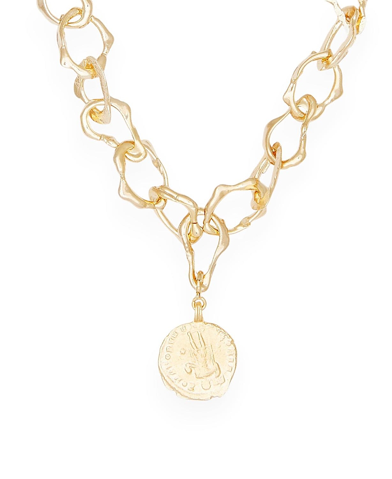 Deux Lions Jewelry Terra Crafted Choker With Sophia Charm In K Gold Plated