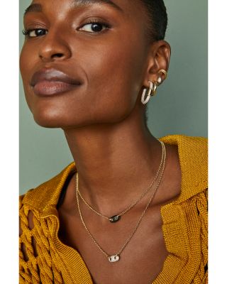 Bailey Pavé Link Adjustable Pendant Necklace, 17.3-19.3"  