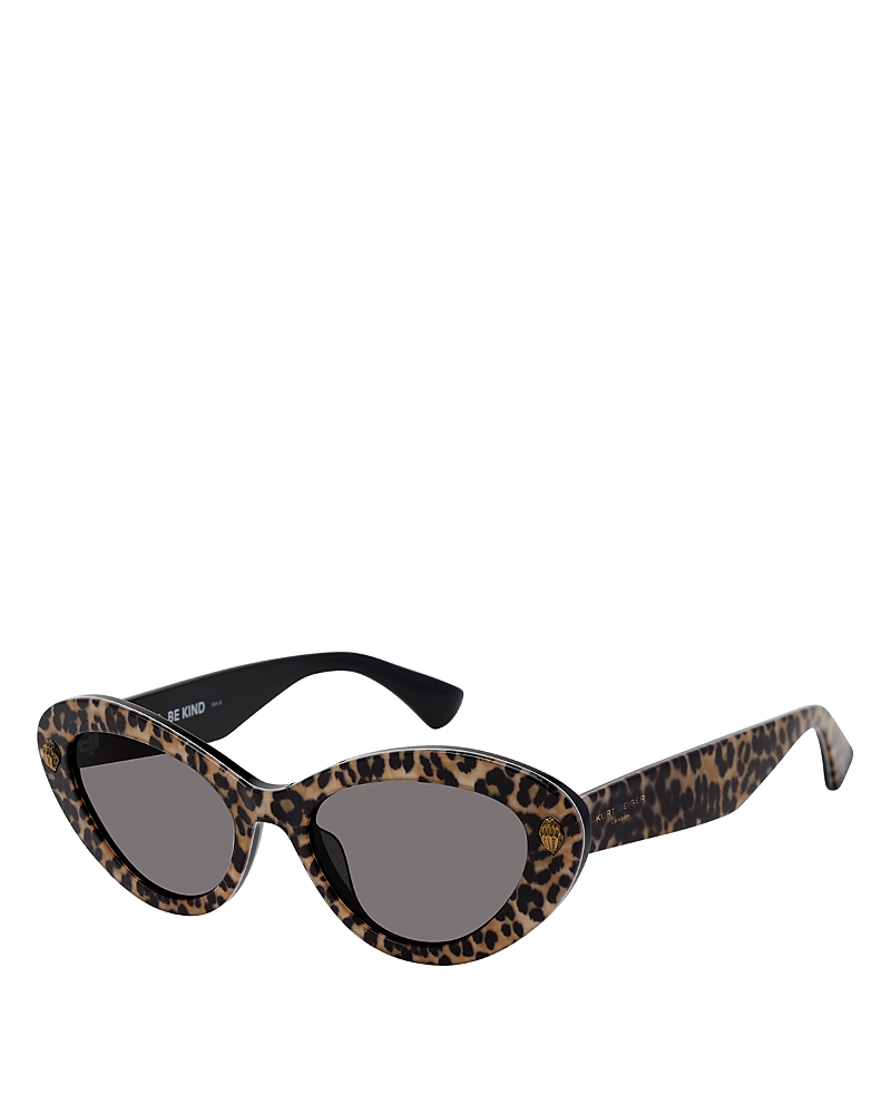 Kurt Geiger Cat Eye Sunglasses, 60mm In Animal Print