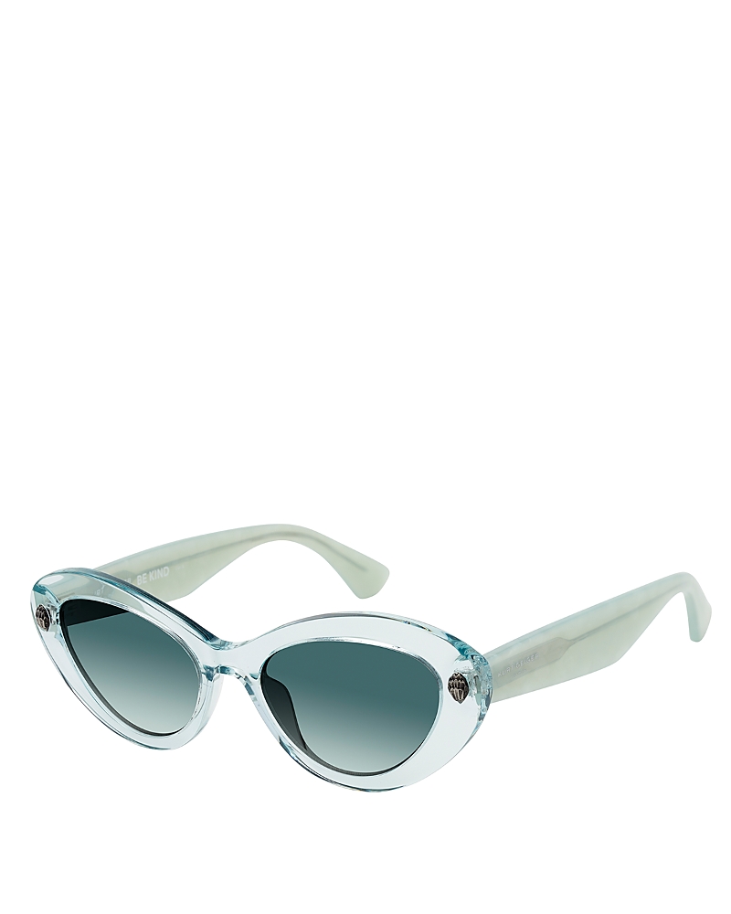 Kurt Geiger Cat Eye Sunglasses, 60mm In Light Green