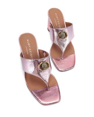 Women's Chelsea T Bar Block Heel Sandals