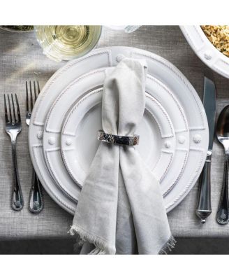 French Panel Whitewash 16 Piece Dinnerware Set, Service for 4