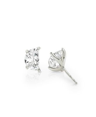  Iconic Lab-Grown Diamond Stud Earrings in 14K Yellow Gold, 1.5ctw Half Moon Lab Grown Diamonds