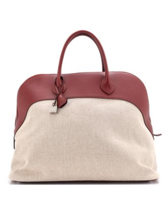 Pre-Owned HERMÈS - 45 Bolide Bag Canvas with Leather