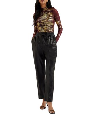 Ted Baker Sofiy Foil Print Mesh top | Bloomingdale's