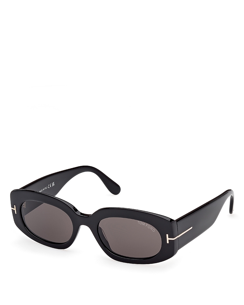 Tom Ford Eyewear Cielle Oval Frame Sunglasses In Black/smoke