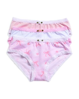 Esme - Girls' Stretch Lace Trim Underwear, 3 Pack - Little Kid, Big Kid