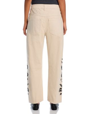 Barbara x Nordic High Rise Barrel Jeans in Cream