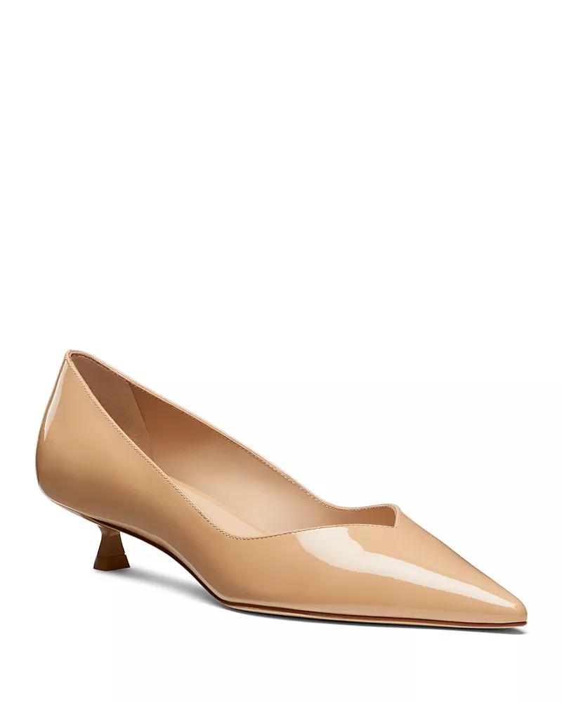 Stuart Weitzman Women's Eva Kitten Heel Pumps
