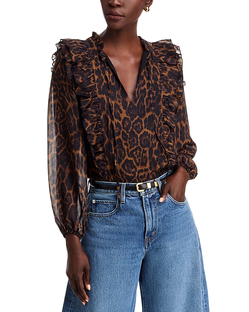 AQUA RUFFLED TOP - EXCLUSIVE