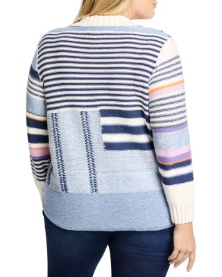 Pattern Play Button Front Cardigan