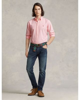 Classic Fit Long Sleeve Cotton Oxford Button Down Shirt