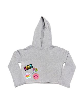 Malibu Sugar - Girls' Butter Fleece Hooded Crop Sweatshirt - Little Kid