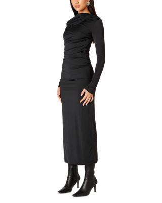 bloomingdales black dress WOMENS BLOOMINGDALES BLACK BODYCON DRESS W/SILVER & GOLD STUDS SZ S/M*