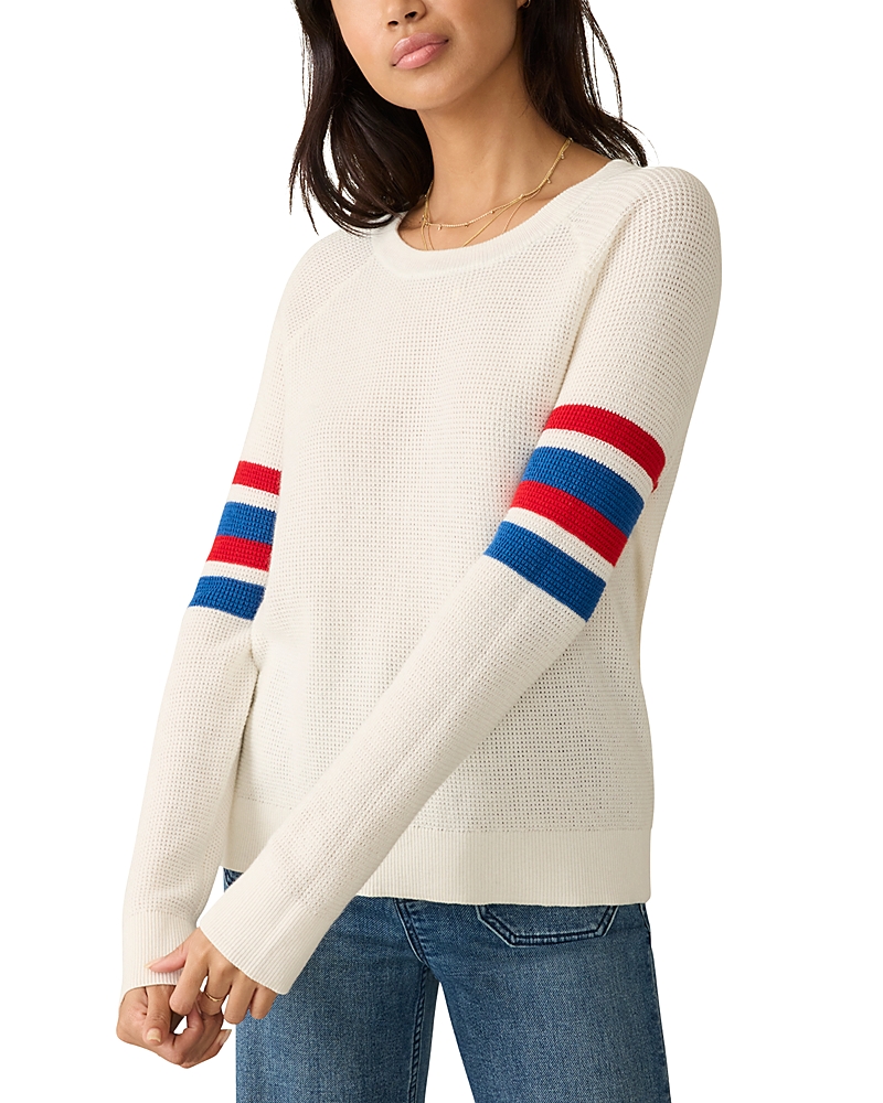 Faherty Throwback Waffle Sweater In Alpine Meadows