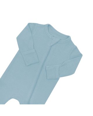Unisex Zip Up Ribbed Footie - Baby