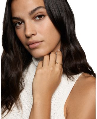 Cable Band Open Ring in 18K Yellow Gold with Diamonds, 2.8mm