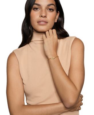 DY Madison&reg; Toggle Chain Bracelet in 18K Yellow Gold with Diamonds, 3mm