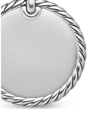 Sterling Silver Elements&reg; Diamond Pav&eacute; Disc Pendant
