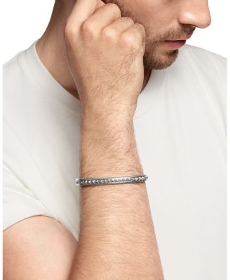 Men's Sterling Silver Pyramid Cuff Bracelet
