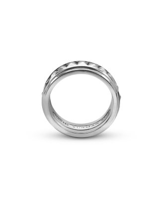 Men's Sterling Silver Pyramid Band